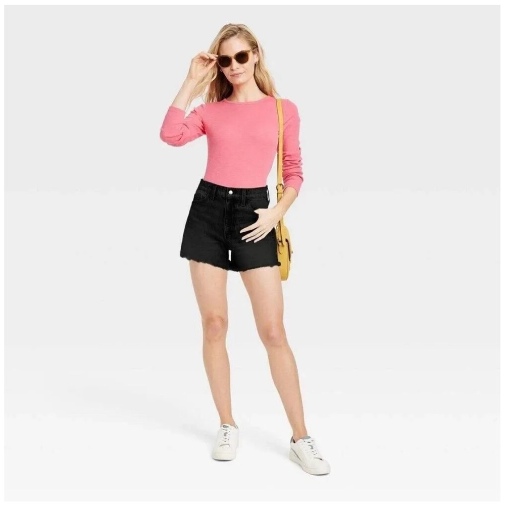 High Rise Denim Cut Off Shorts | Universal Thread - Picture 5 of 6